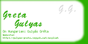 greta gulyas business card