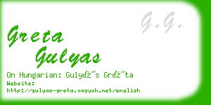 greta gulyas business card